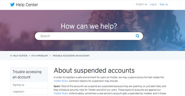 About Suspended Accounts
