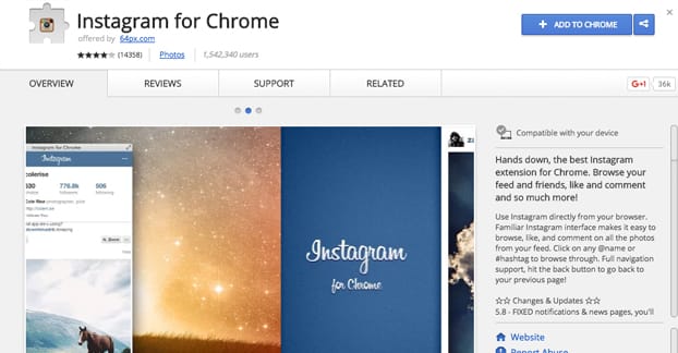 Instagram for Chrome