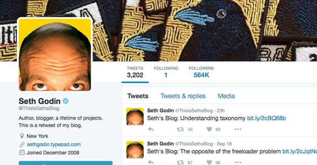 Seth Godin Twitter
