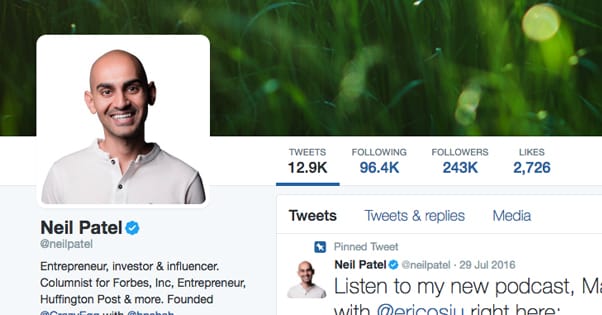 Neil Patel Twitter