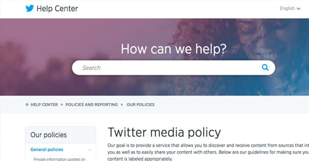 Twitter Media Policy