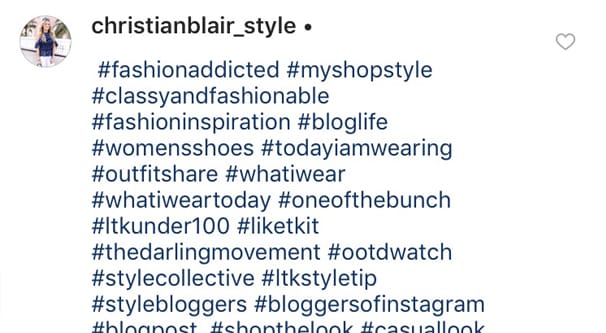 Instagram Fashion Hashtag