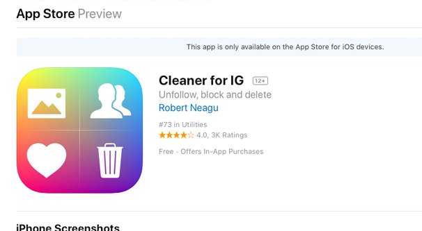Cleaner for IG
