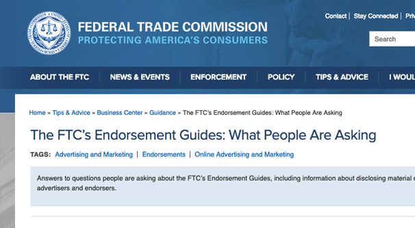 FTC Endorsement Guide